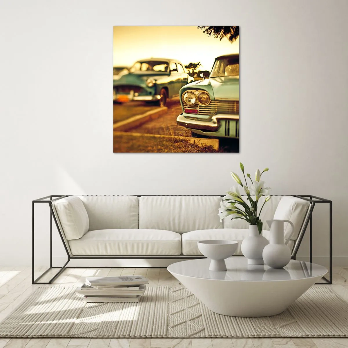 Glasbild - Bild auf glas - Wir werden abwarten und sehen - 70x70 cm