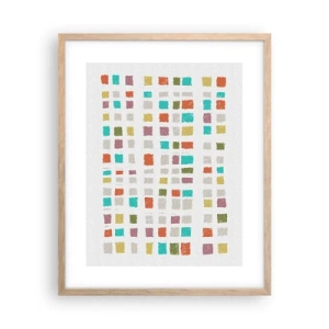 Poster in einem Rahmen aus heller Eiche - Unbekanntes Spiel - 40x50 cm