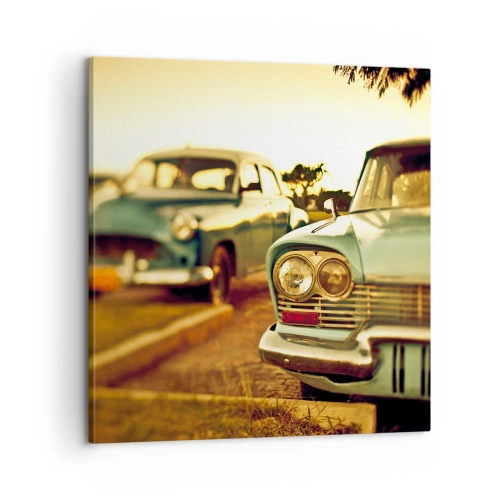 Bild auf Leinwand - Leinwandbild - Wir werden abwarten und sehen - 60x60 cm