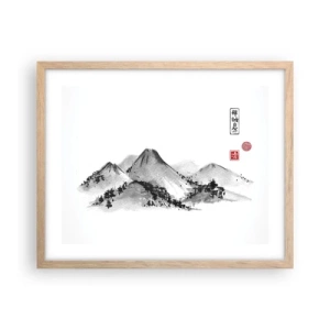 Poster in einem Rahmen aus heller Eiche - Unendliche Fernen - 50x40 cm