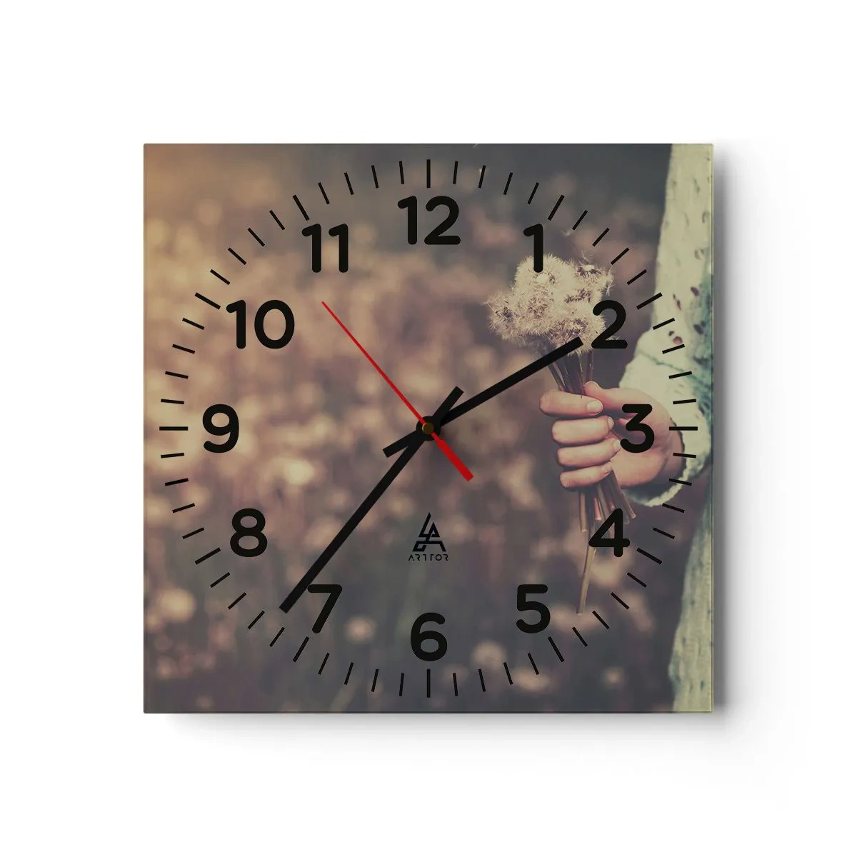Wanduhr - Glasuhr - Bitte behalte sie - 40x40 cm