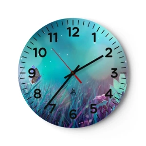 Wanduhr - Glasuhr - Das geheime Leben der Wiese - 30x30 cm