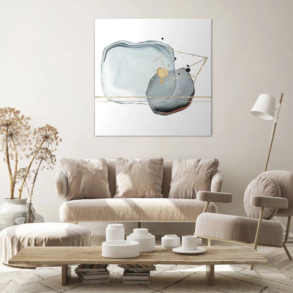 Bild auf Leinwand - Leinwandbild - Eine Studie über Tropfen - 50x50 cm