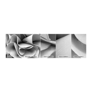 Fototapeten Muster Premium Canvas - Es passiert im Weltraum - Abstraktion, Stück, Schwarz und weiß - 100x30 cm