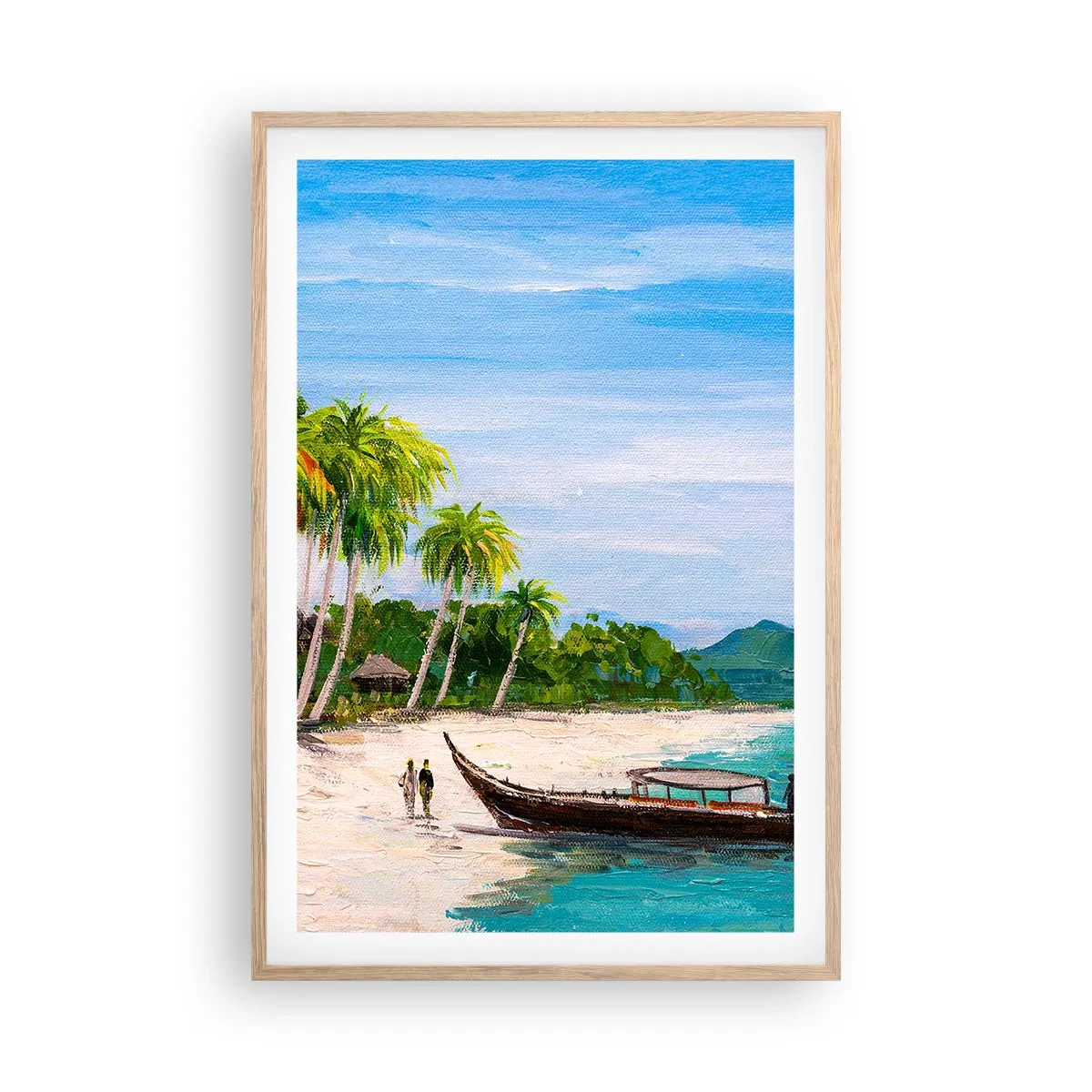 Poster in einem Rahmen aus heller Eiche - Exotischer Traum - 61x91 cm