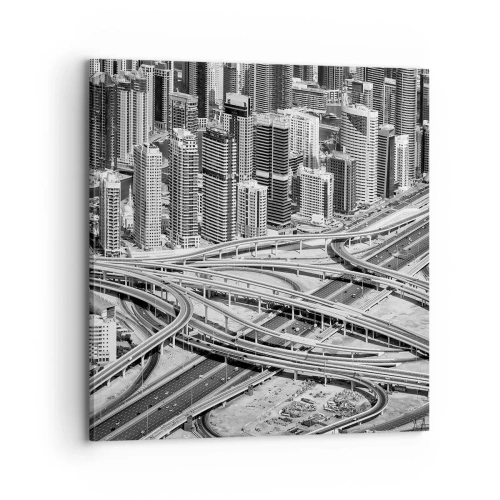 Bild auf Leinwand - Leinwandbild - Dubai - die unmögliche Stadt - 70x70 cm