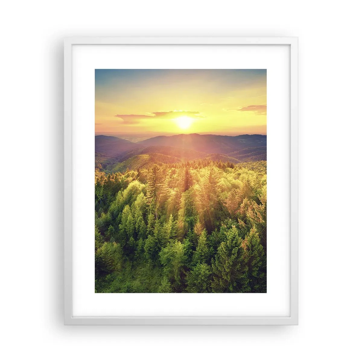 Poster in einem weißen Rahmen - Scheitelpunkte und Spitzen - 40x50 cm
