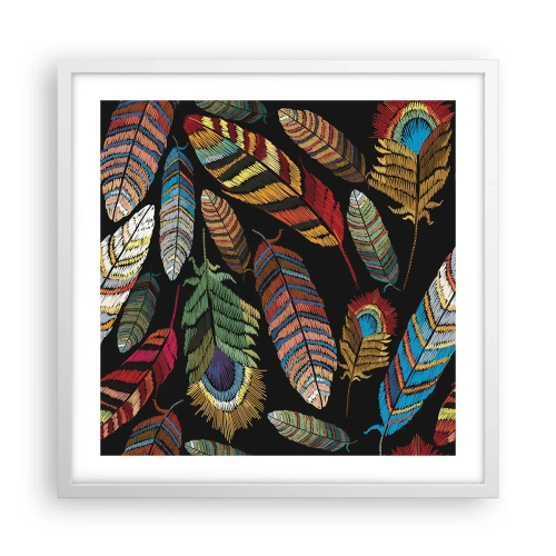 Poster in einem weißen Rahmen - Der Vogelkarneval - 50x50 cm