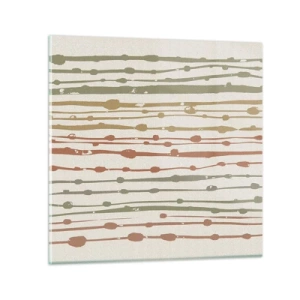 Glasbild - Bild auf glas - Musikalische Notation von Farben - 50x50 cm