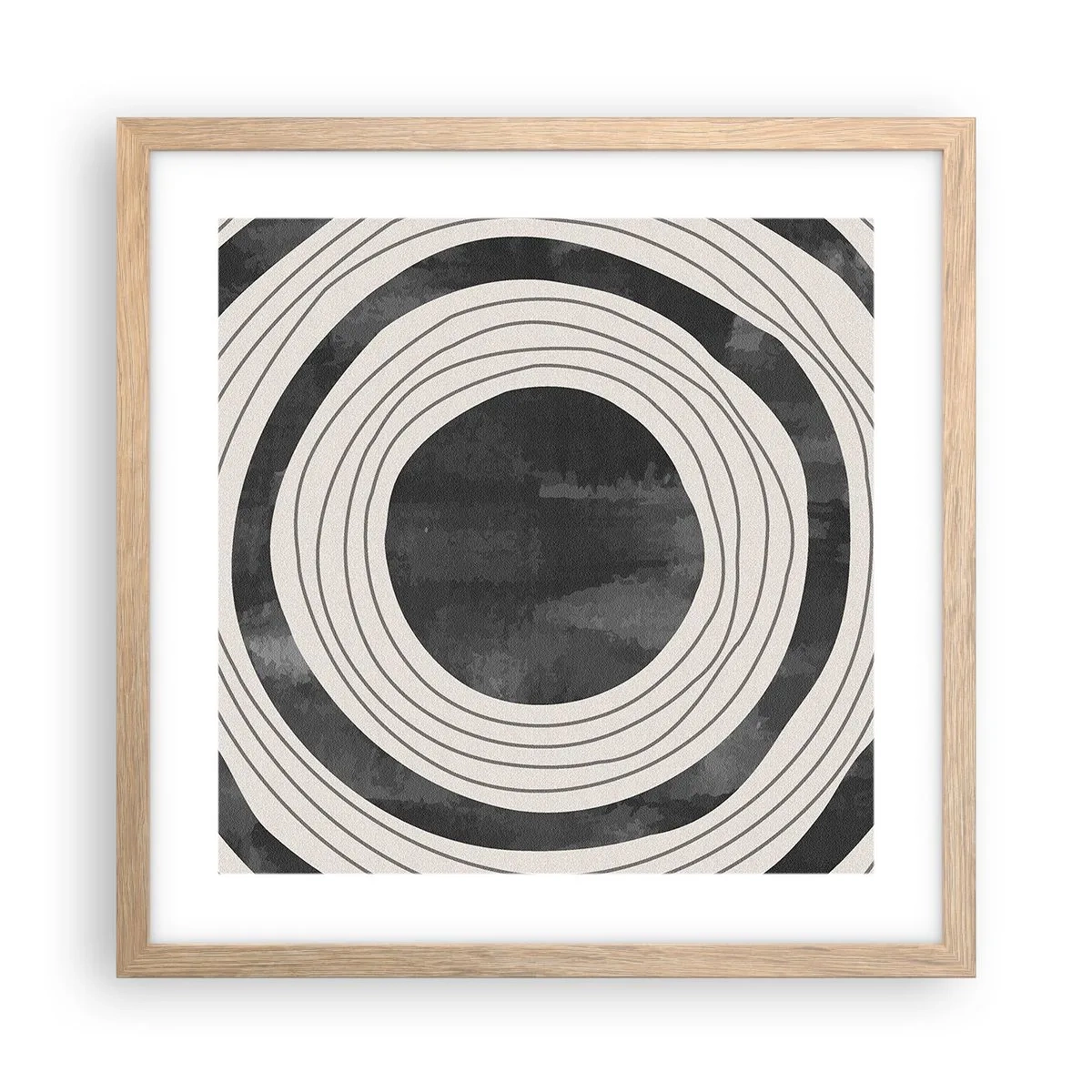 Poster in einem Rahmen aus heller Eiche - Auf den Punkt gebracht - 40x40 cm