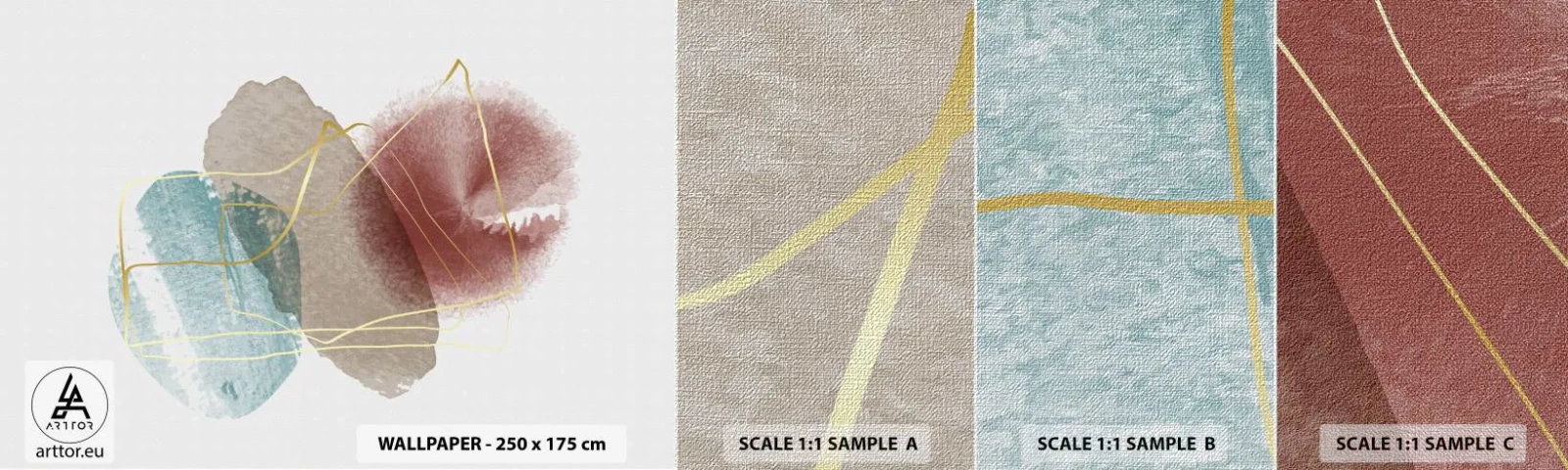 Fototapeten Muster Premium Canvas - Korallen des Weltraums - Abstraktion, Stück, Modernes Muster - 100x30 cm