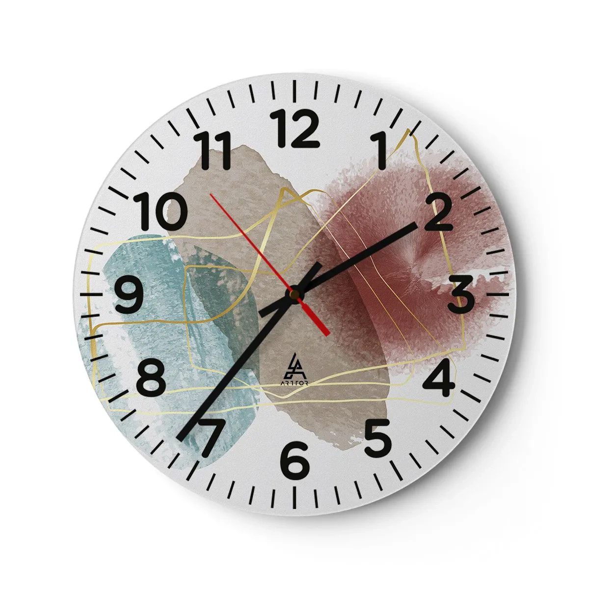 Wanduhr - Glasuhr - Korallen des Weltraums - 40x40 cm