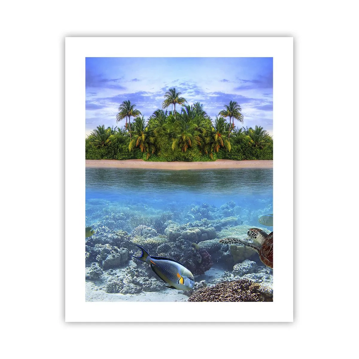 Poster - Heavenly Island lädt dich ein - 40x50 cm
