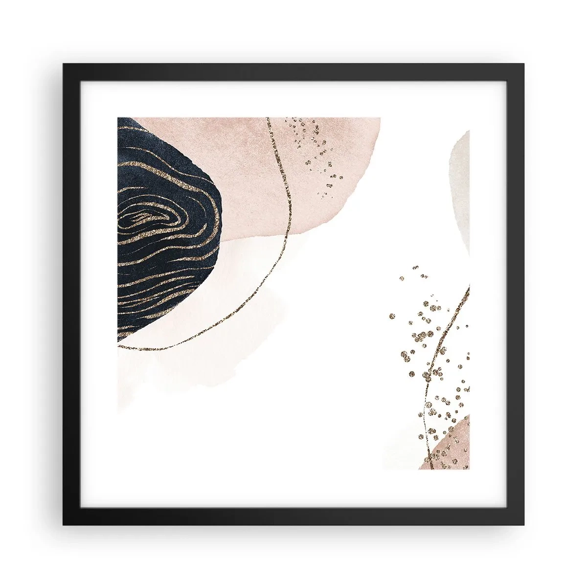 Poster in einem schwarzem Rahmen - Alles fließt - 40x40 cm