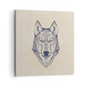 Bild auf Leinwand - Leinwandbild - Ein Alpha mit durchdringendem Blick - 60x60 cm