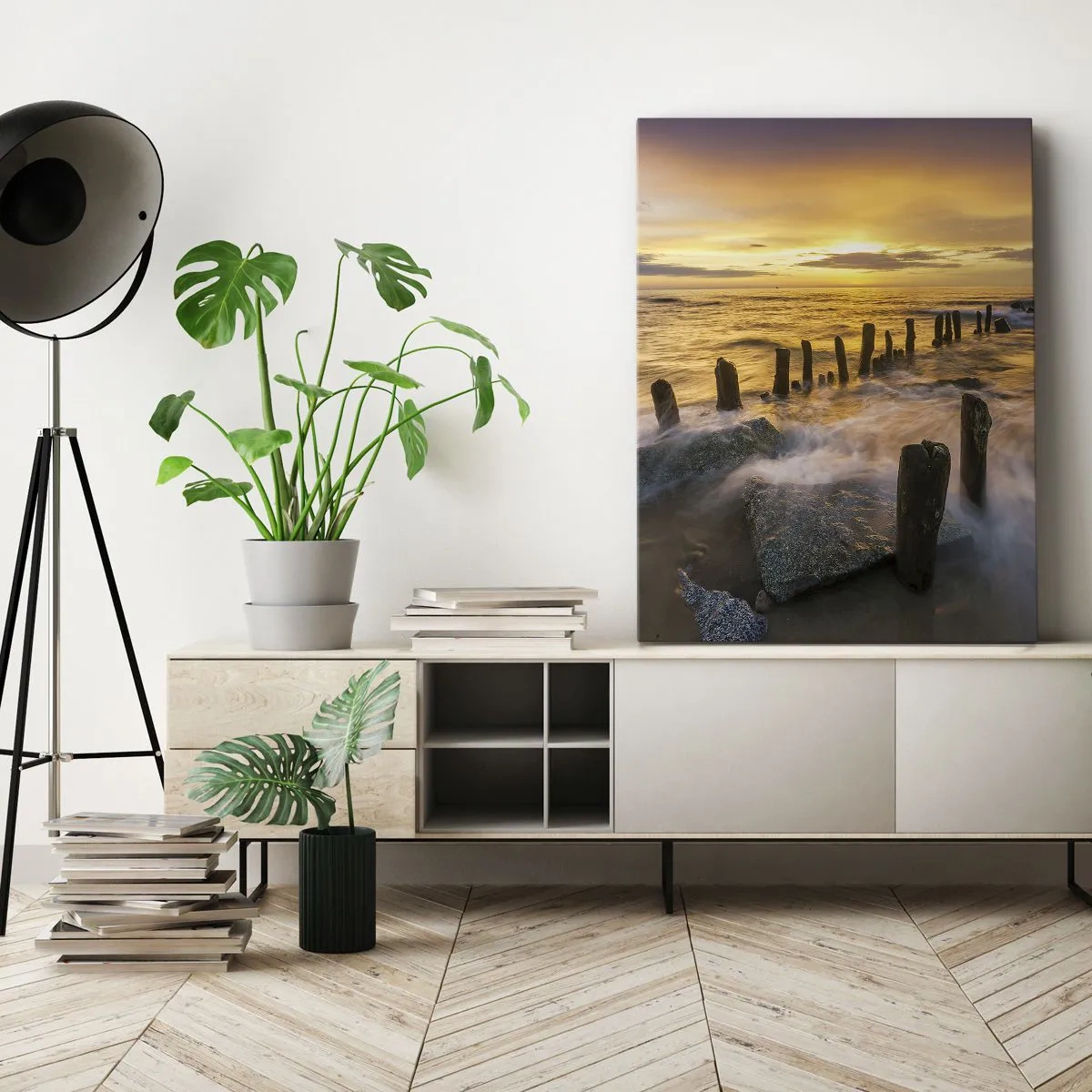 Bild auf Leinwand - Leinwandbild - Die raue Schönheit der Ostsee - 55x100 cm