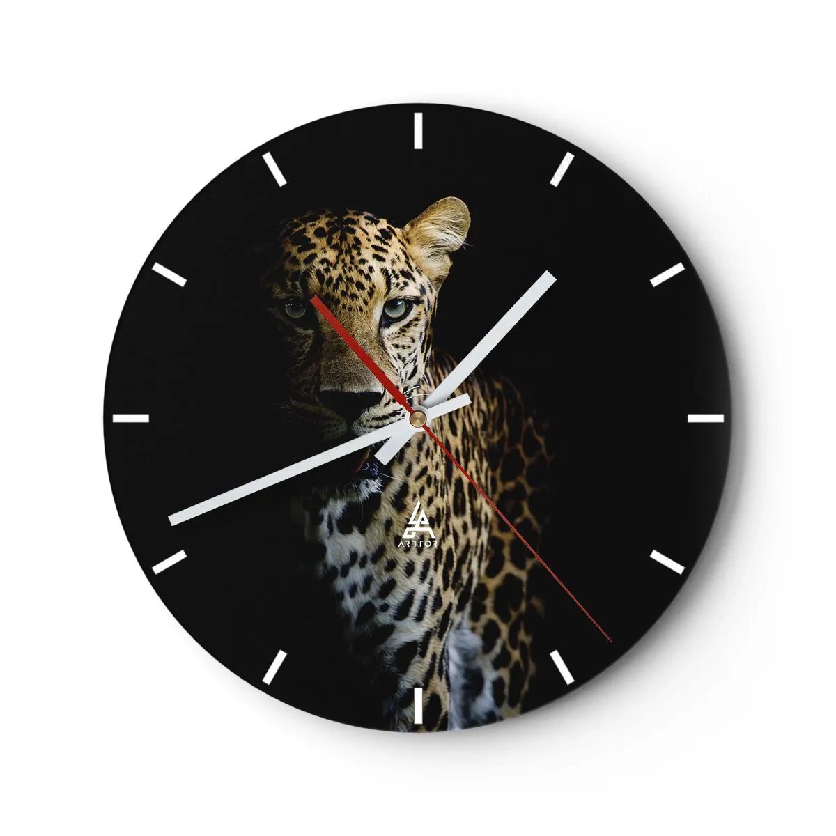 Wanduhr - Glasuhr - Dunkle Schönheit - 40x40 cm