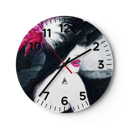 Wanduhr - Glasuhr - Immer ein Geheimnis - 30x30 cm