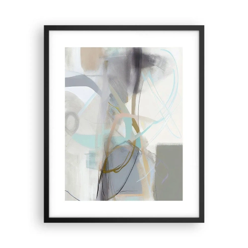 Poster in einem schwarzem Rahmen - Neblige Abstraktion - 40x50 cm