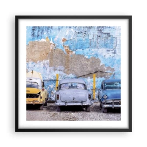 Poster in einem schwarzem Rahmen - Treffen der Veteranen - 50x50 cm