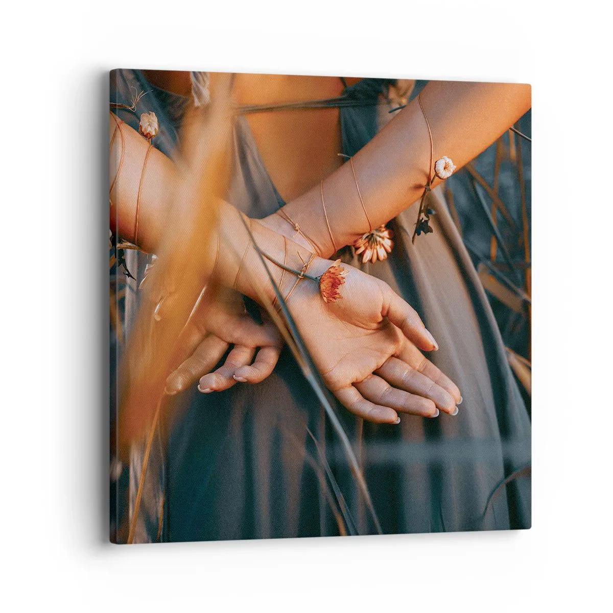 Bild auf Leinwand - Leinwandbild - Verbunden mit der Natur - 40x40 cm