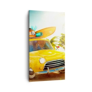 Bild auf Leinwand - Leinwandbild - Eine Reise für mehr als ein Lächeln - 45x80 cm