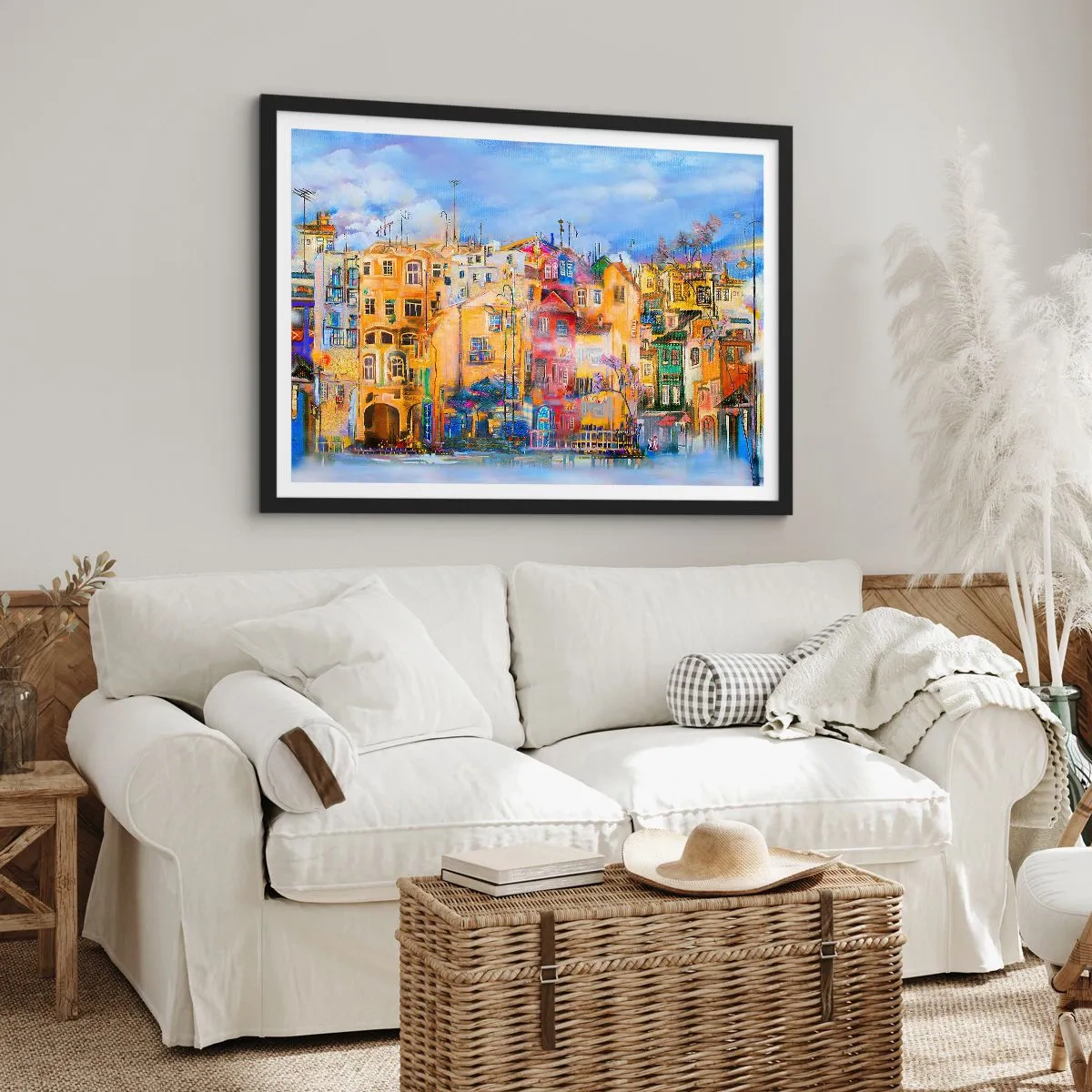 Poster in einem schwarzem Rahmen - Wir sind zusammen - 91x61 cm