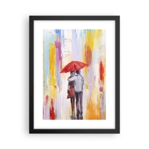 Poster in einem schwarzem Rahmen - Lass es weiter regnen - 30x40 cm