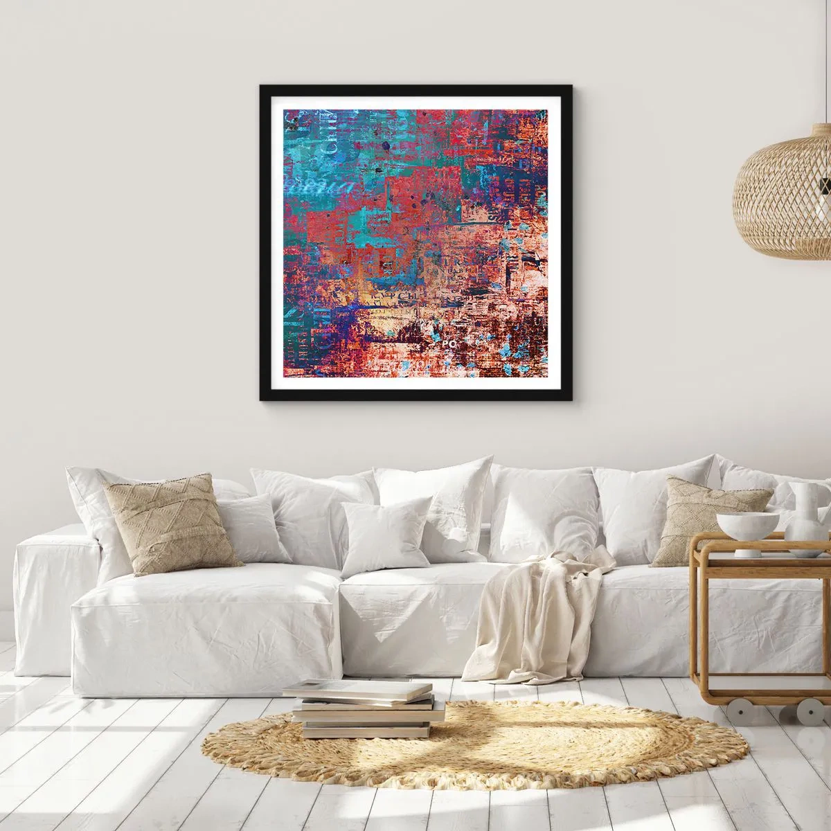 Poster in einem schwarzem Rahmen - Erinnerung und Vergessen - 50x50 cm