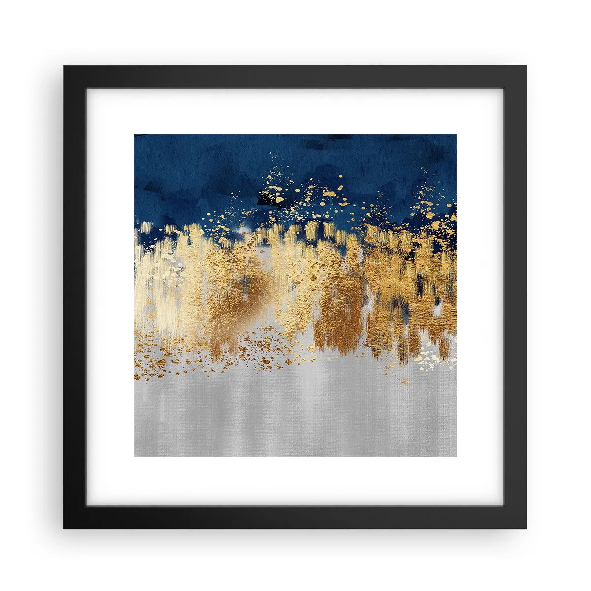 Poster in einem schwarzem Rahmen - Moderne Komposition mit Glanz - 30x30 cm