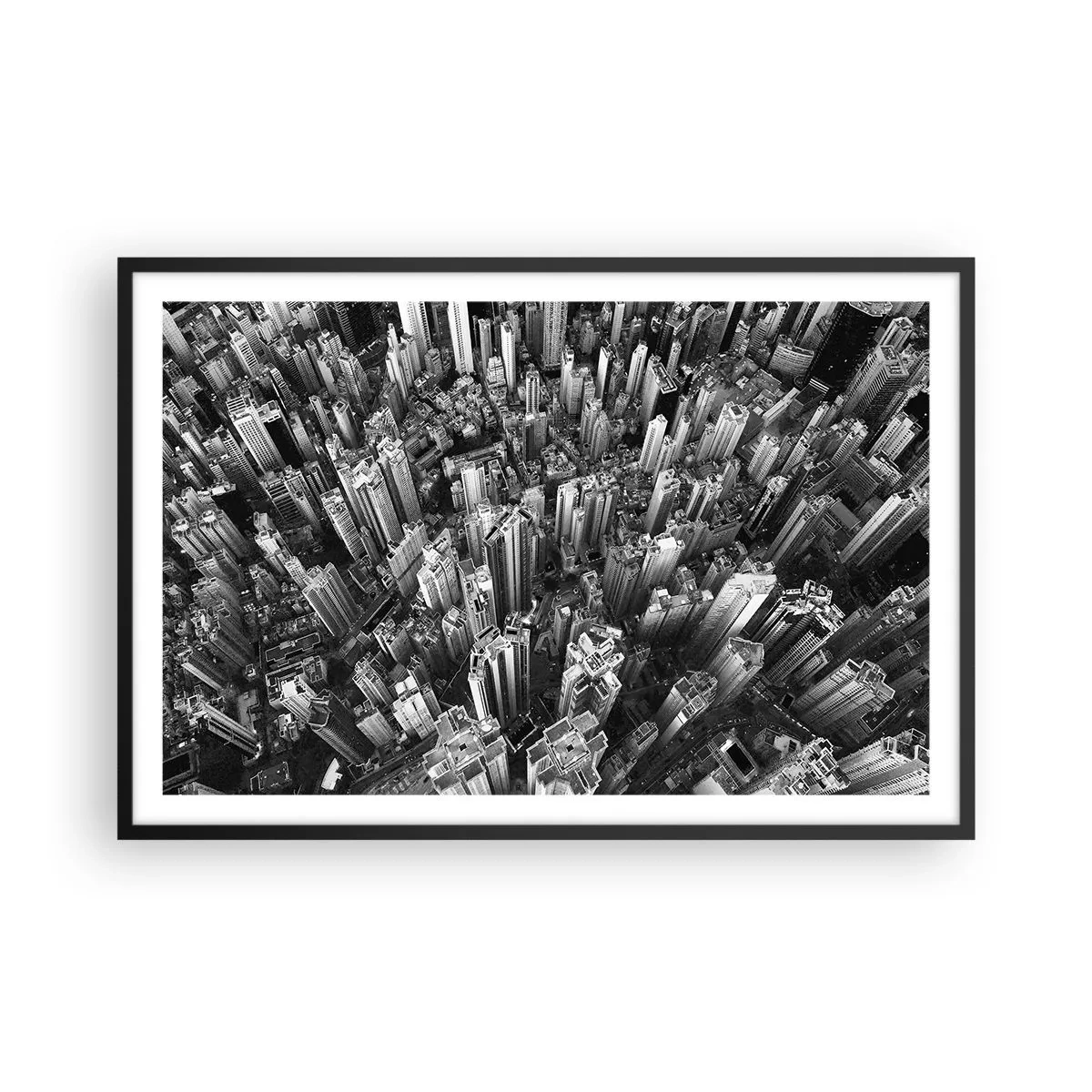 Poster in einem schwarzem Rahmen - Immer höher und höher - 91x61 cm