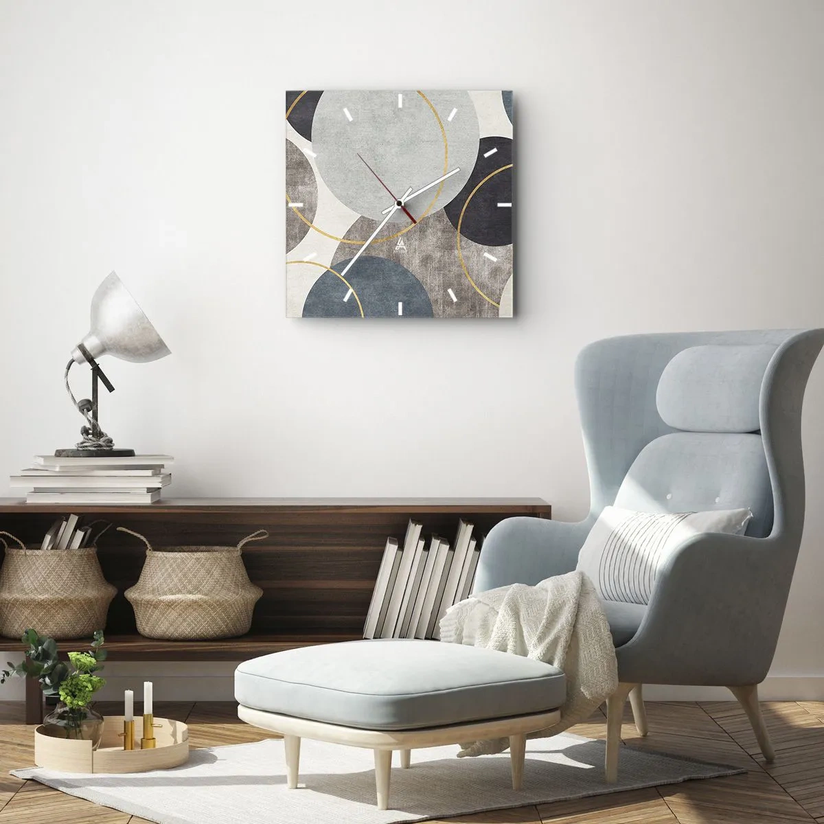 Wanduhr - Glasuhr - Rad für Rad - 40x40 cm