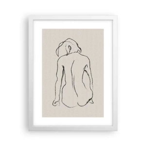 Poster in einem weißen Rahmen - Mädchenakt - 30x40 cm