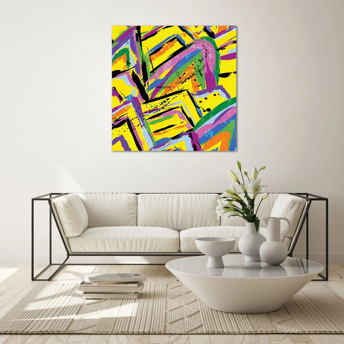 Glasbild - Bild auf glas - Bis sie vor Freude schreit - 60x60 cm