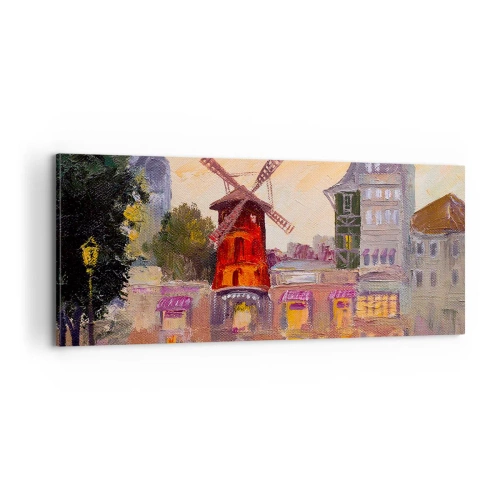 Bild auf Leinwand - Leinwandbild - Pariser Ikonen – Moulin Rouge - 100x40 cm