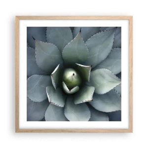 Poster in einem Rahmen aus heller Eiche - Es lockt an und warnt - 50x50 cm