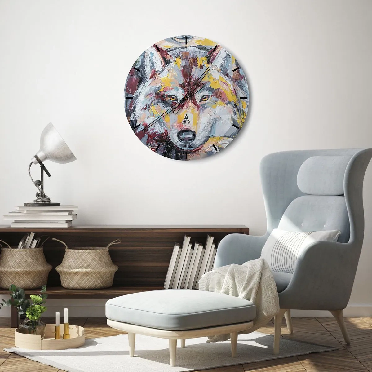 Wanduhr - Glasuhr - Seelenfrieden unter den Lieben - 30x30 cm