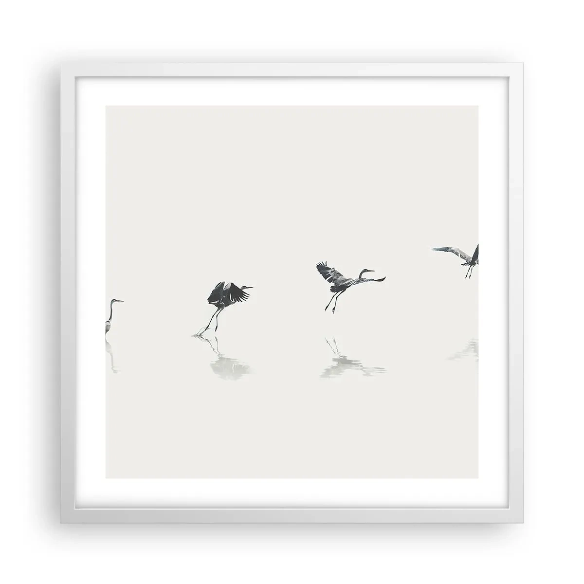 Poster in einem weißen Rahmen - Vier einfache Schritte - 50x50 cm