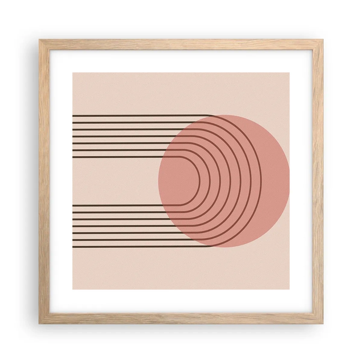 Poster in einem Rahmen aus heller Eiche - Unwiderstehliche Anziehungskraft - 40x40 cm