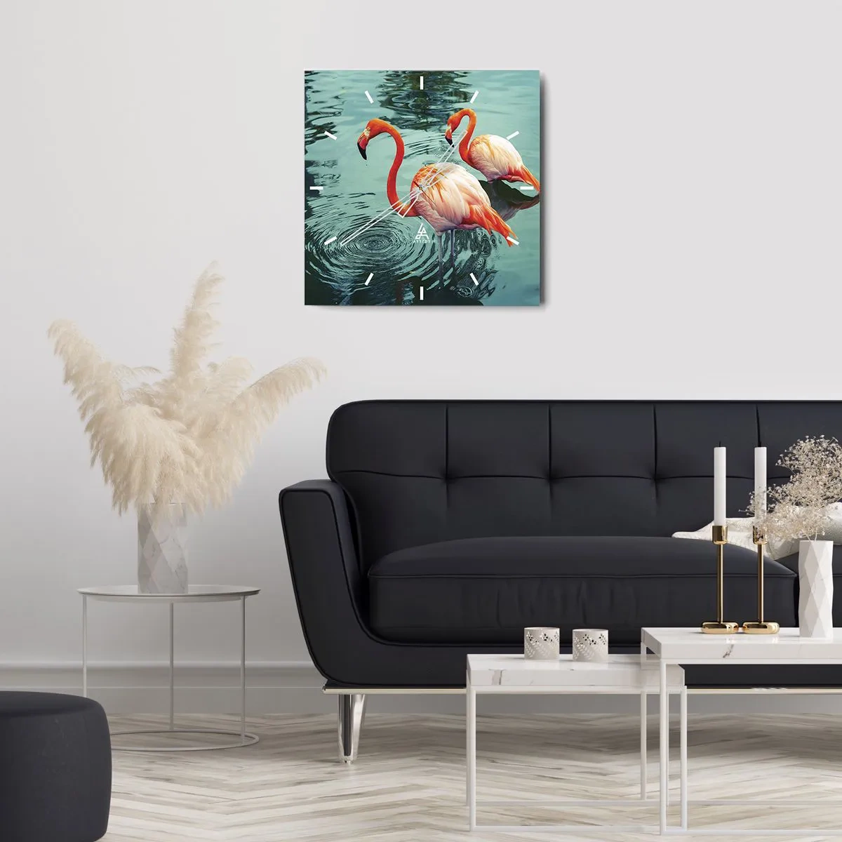 Wanduhr - Glasuhr - Wir sind jetzt in Mode - 30x30 cm