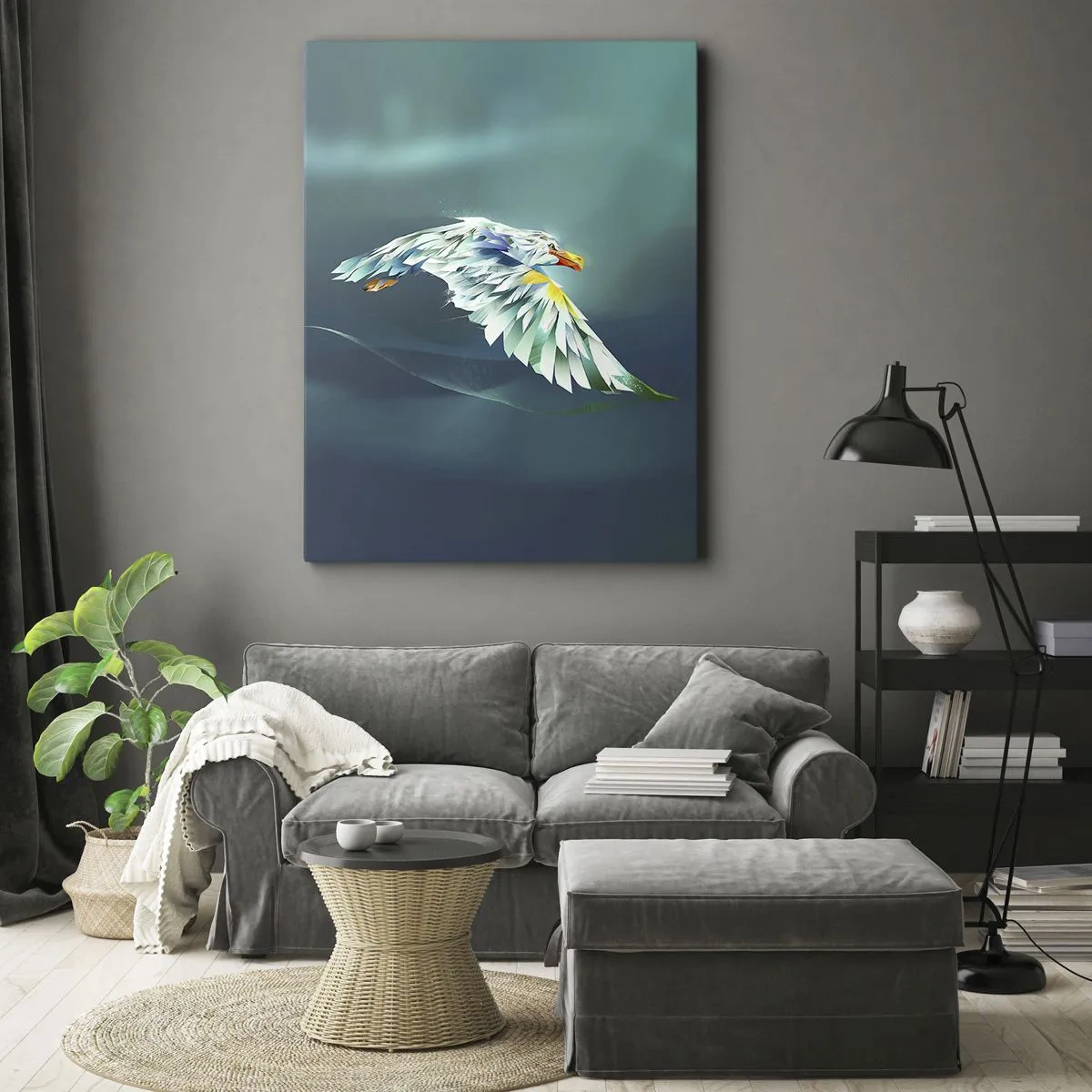 Bild auf Leinwand - Leinwandbild - Der Adler deiner Flüge ist die Kraft - 65x120 cm