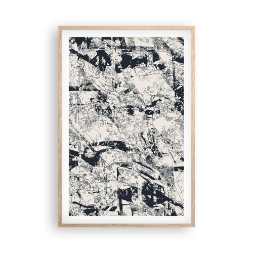 Poster in einem Rahmen aus heller Eiche - Durchdringung der Gegensätze - 61x91 cm