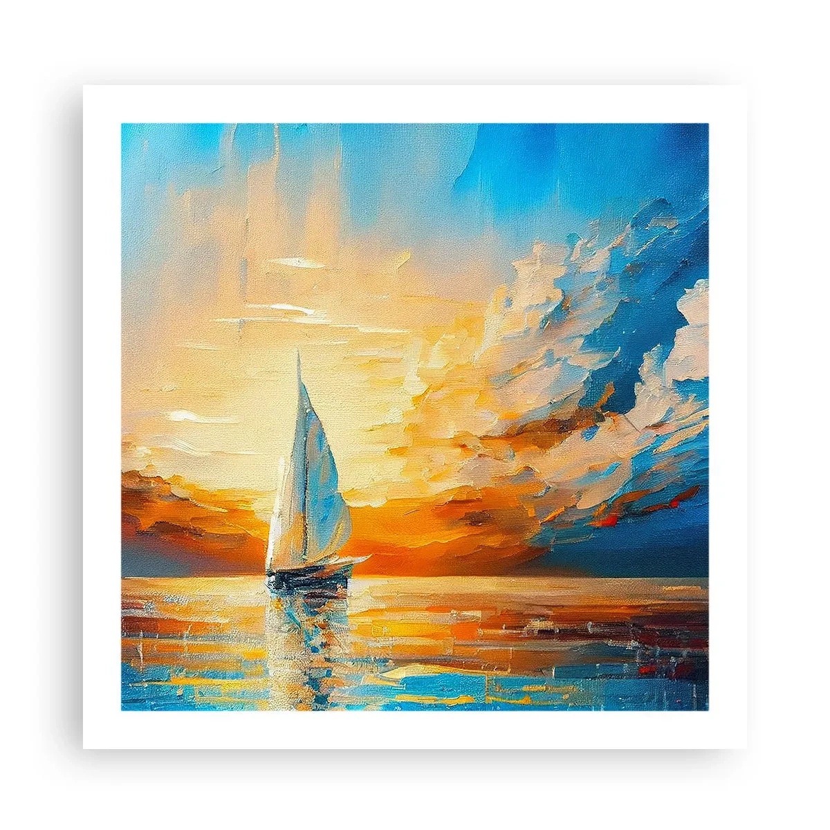 Poster - In Gold segeln - 60x60 cm