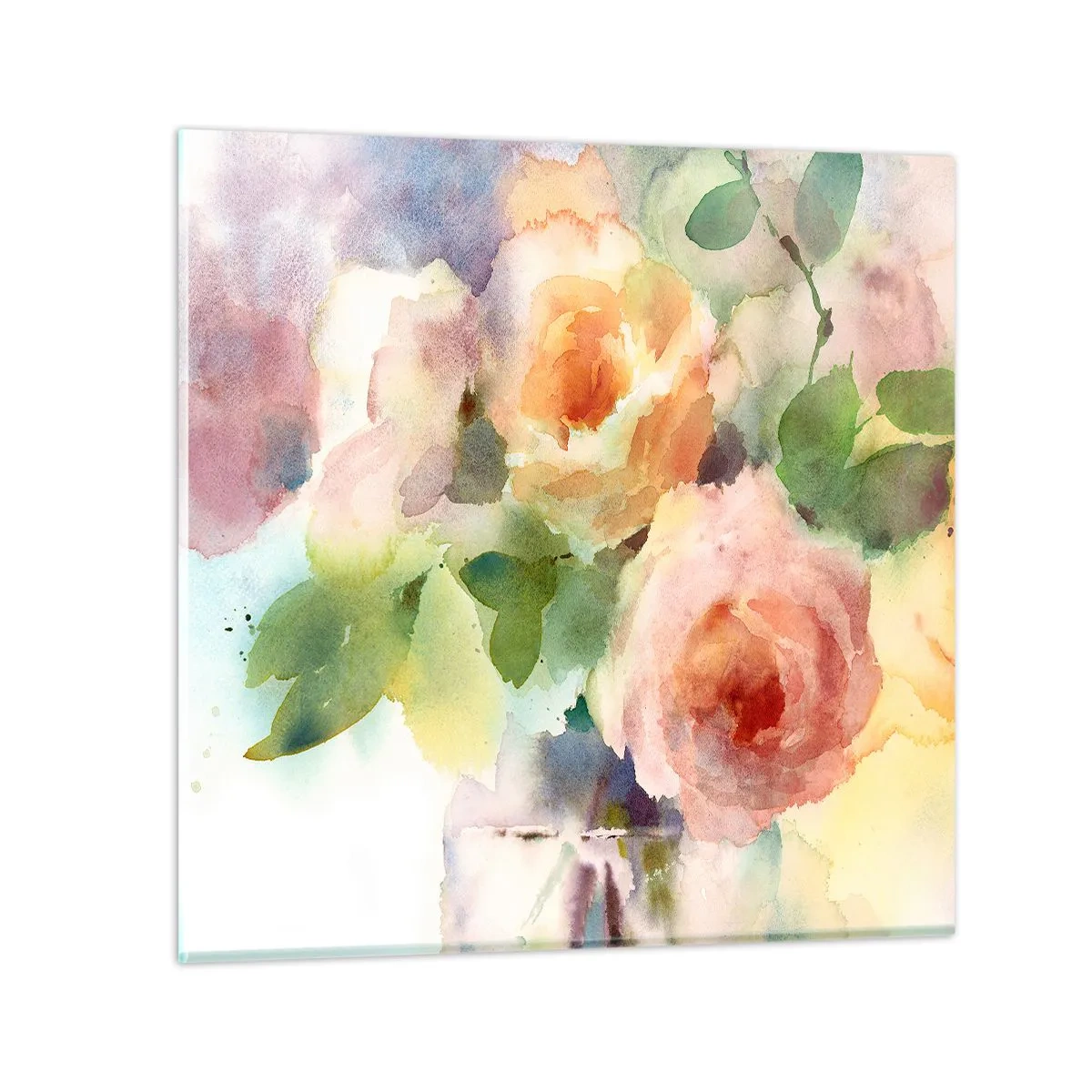 Glasbild - Bild auf glas - Zart wie Aquarell - 30x30 cm