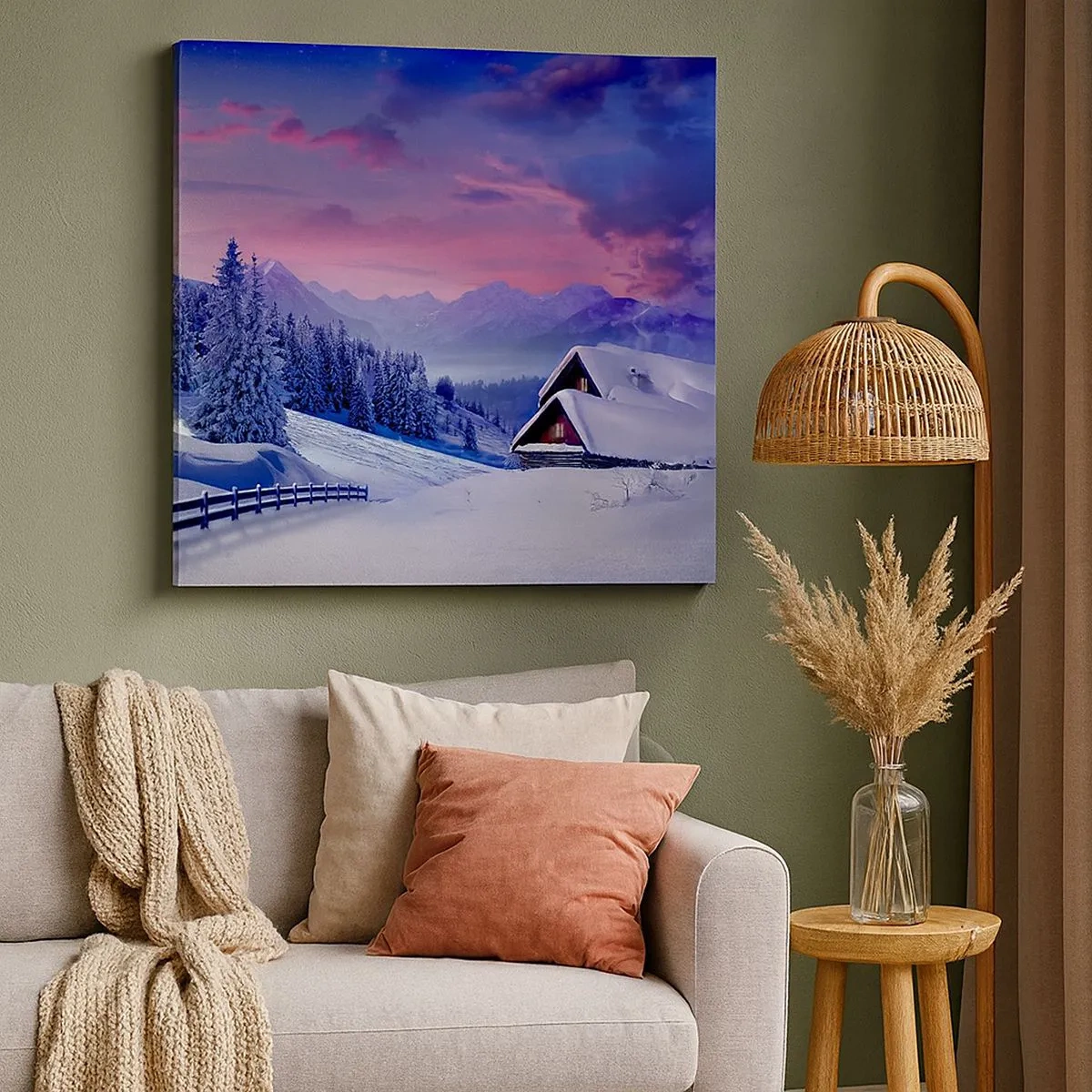 Bild auf Leinwand - Leinwandbild - Stille Nacht - 30x30 cm