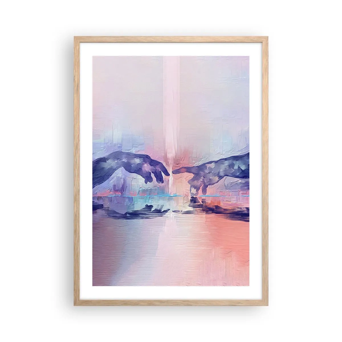 Poster in einem Rahmen aus heller Eiche - Göttlicher Funke des Lebens - 50x70 cm