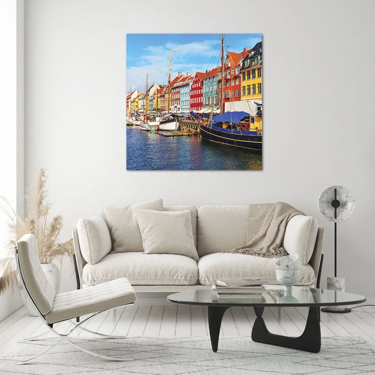 Glasbild - Bild auf glas - Fröhlicher Kai - 50x50 cm