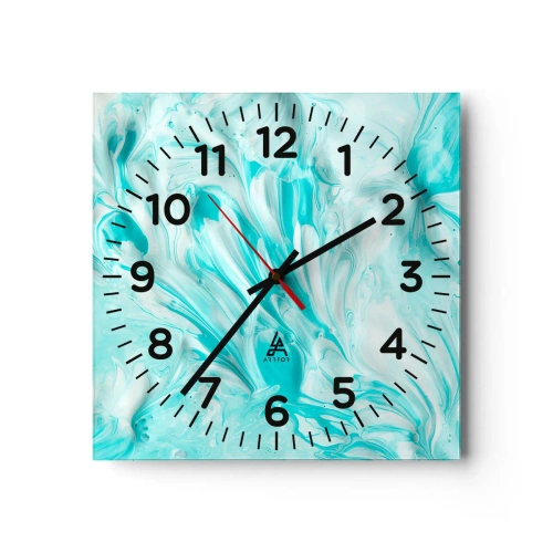 Wanduhr - Glasuhr - Für immer zusammen - 40x40 cm