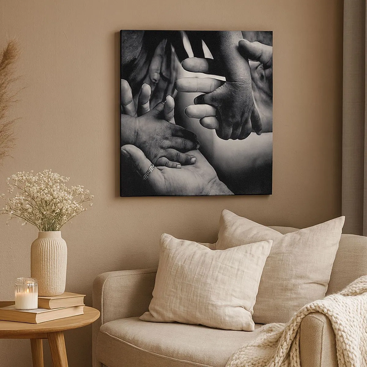 Bild auf Leinwand - Leinwandbild - Mensch sein - 30x30 cm