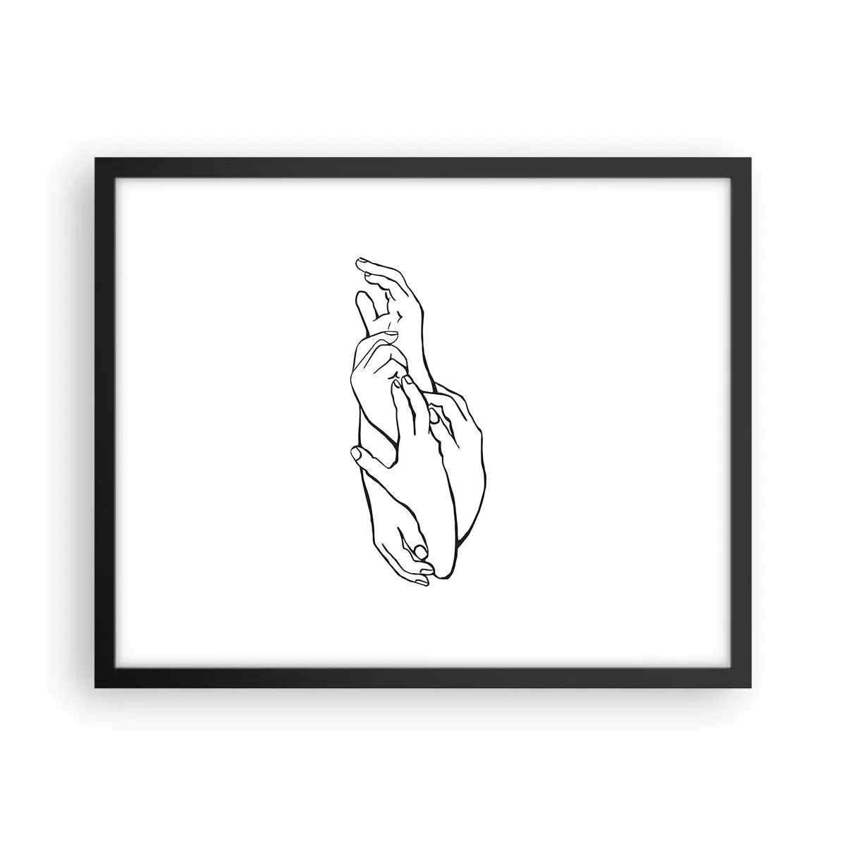 Poster in einem schwarzem Rahmen - Gute Geste - 50x40 cm